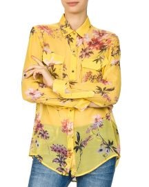 The Kooples Moulin Jaune Floral-Print Silk Shirt at Bloomingdales